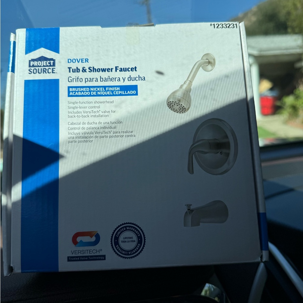 Brushed Nickel Tub & Shower Faucet